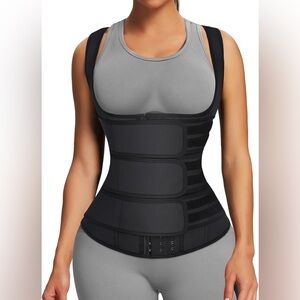 FeelinGirl Latex Waist Trainers Vest for Women Plus Size Waist Cincher Corset